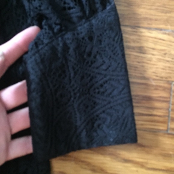 NWT Free People Black Lace Long Sleeve Dress - Picture 5 of 8
